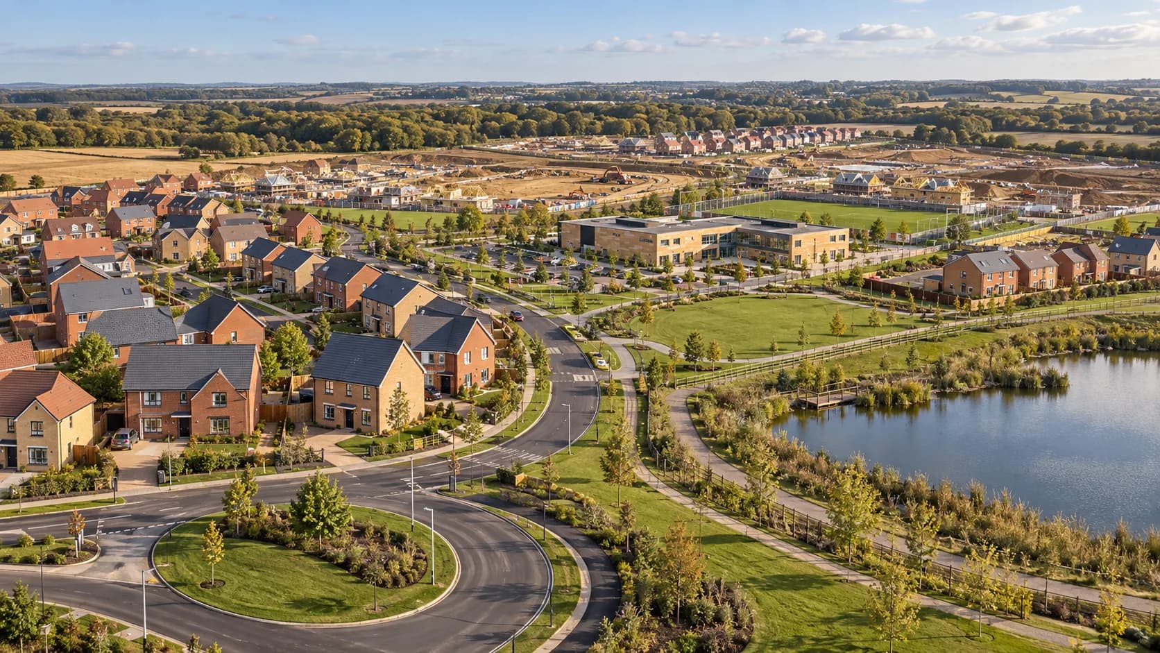 AOG team on site at the Priors Hall Park development, Corby