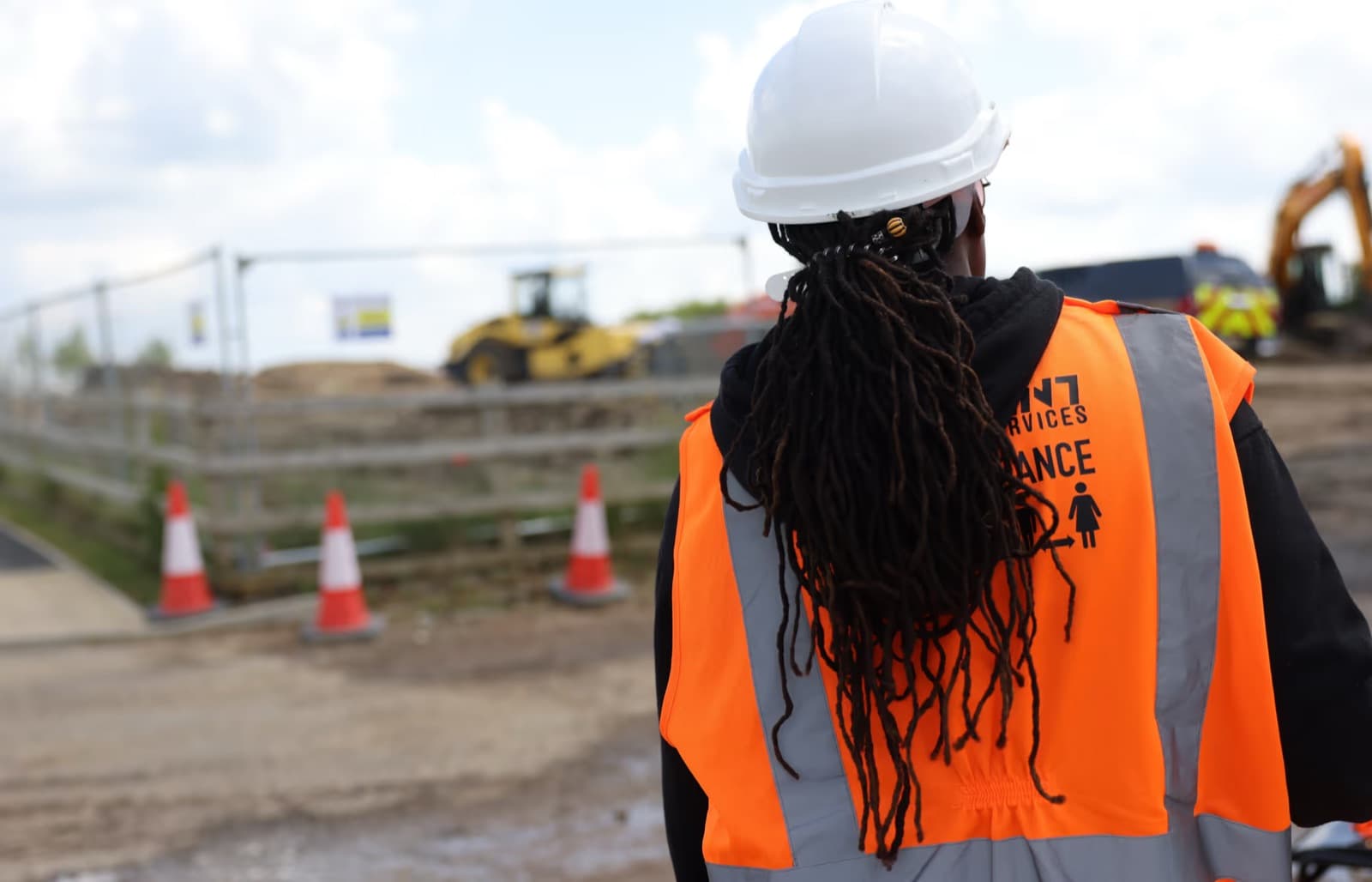 AOG operatives coordinating logistics on a live construction site